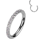 18G Micro Gem Titanium Hinged Nose Hoop