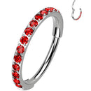 18G Micro Gem Titanium Hinged Nose Hoop
