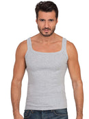BASIC COTTON Free Spirit Premium Quality 100% Ribbed Cotton Men's Muscle Shirt Made in Italy (901)