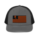 Flag Embroidered Neon Orange (Snapback)