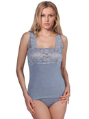 EGI Luxury Modal Women's Lace-Trimmed Tank Top. Proudly Made in Italy (1137)