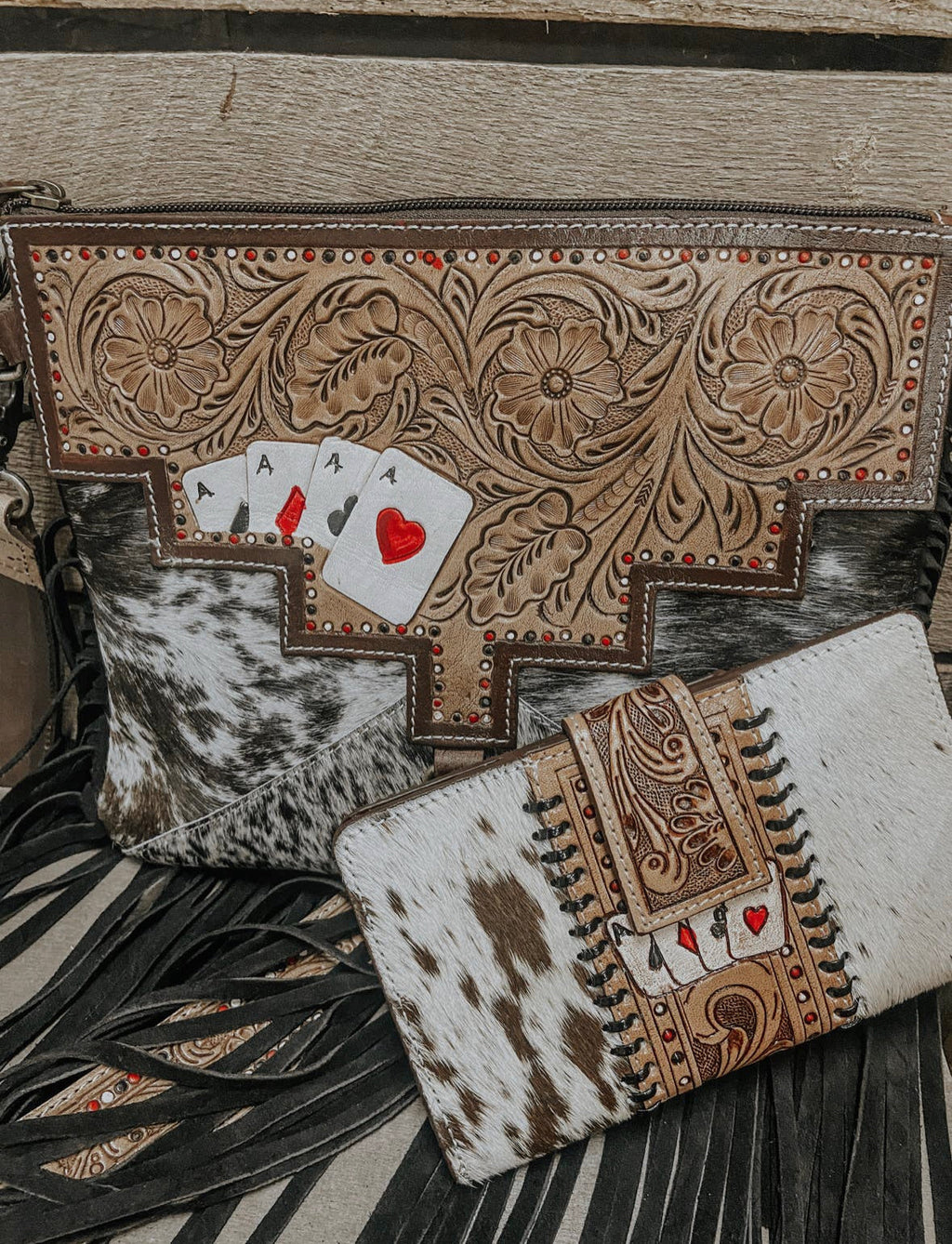 Ace Cowhide & Tooled Crossbody