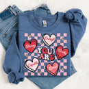 Retro "You Are Loved" Teacher Valentine Sweatshirt: Cute Heart Back to School Sweater