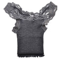 EGi Luxury Wool Silk Lace Trim Tank Top. Proudly Made in Italy (1491)