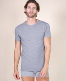 BASIC COTTON Free Spirit Premium Quality 100% Cotton Men's Crew Neck T-Shirt. Proudly Made in Italy (906)