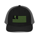 Flag Embroidered Neon Green (Snapback)