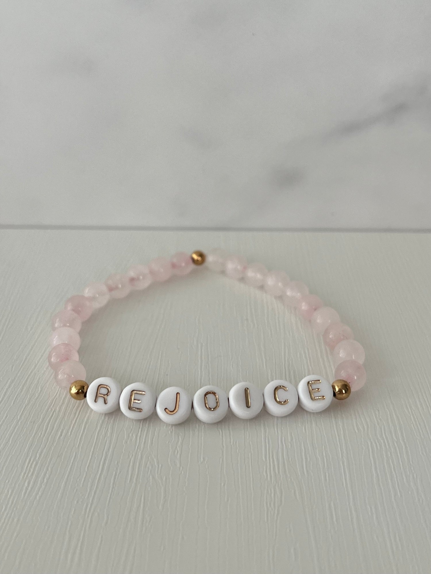 Rejoice Pray Trust Opal Bracelet Set