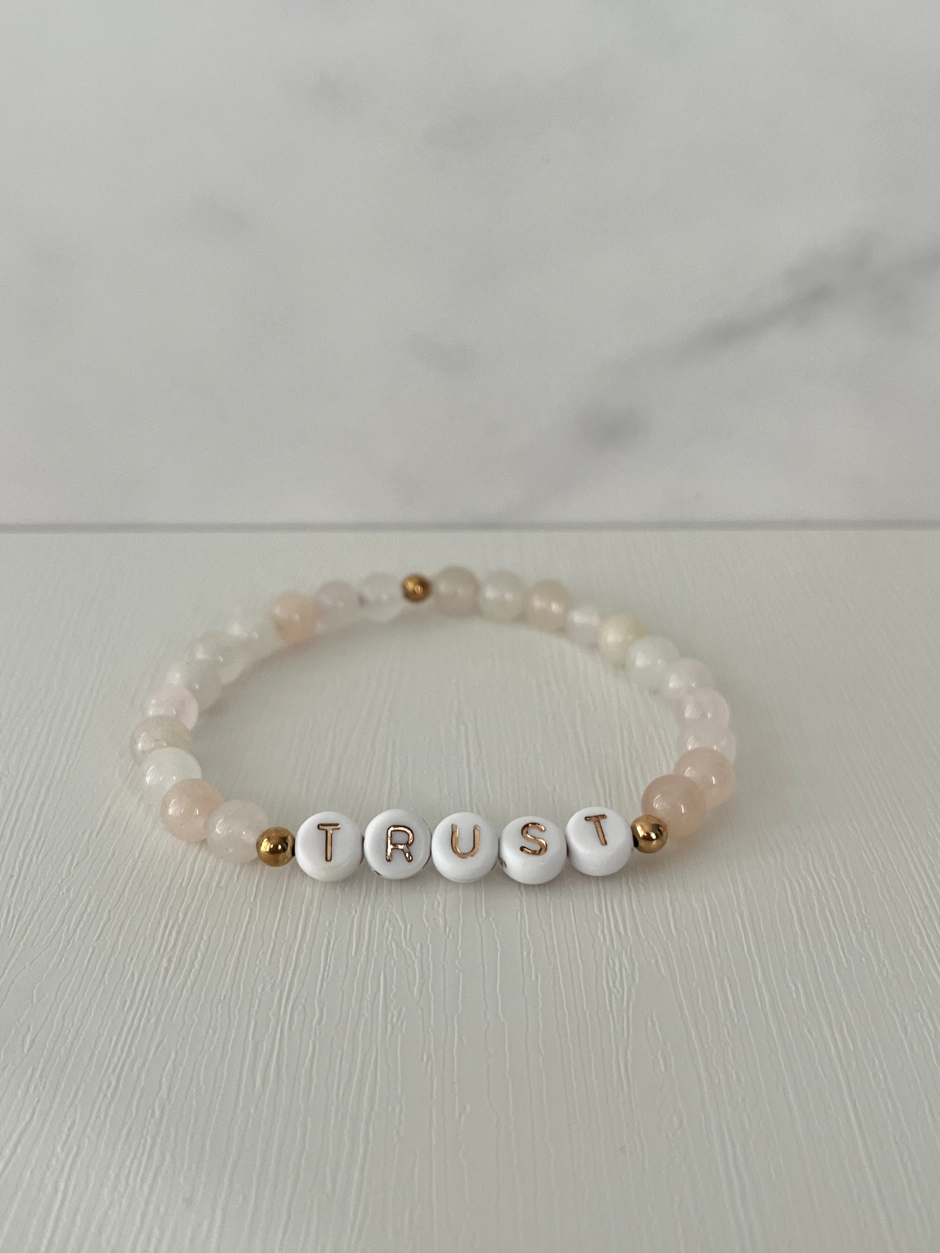 Rejoice Pray Trust Opal Bracelet Set