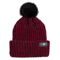Adult Acrylic Ribbed Cuff with Pom Hat