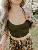 Sweet + Seamless Bralette - Olive