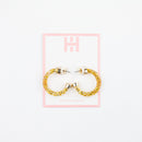 Gold Glitter Mini Hoop Earrings