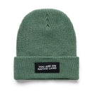 'YOU ARE ON NATIVE LAND' RIBBED BEANIE
