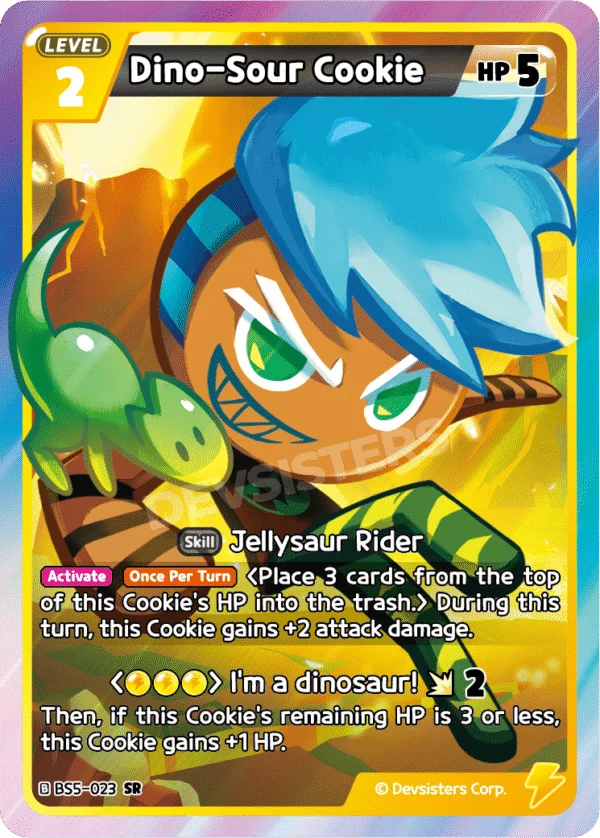 Dino-Sour Cookie BS5-023 SR | Super Rare Card