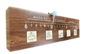Baffie: 3-foot Walnut/resin golf clock