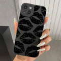 Black Kiss Printed Phone Case for iPhone | ZAKAPOP