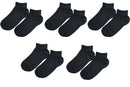 tittimitti® Kids 98% Organic Cotton Ankle Socks 5-Pack – Breathable Lightweight Socks for Active Kids