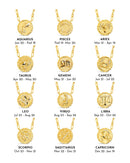 Bold CZ Zodiac Link Pendant Necklace