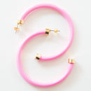 Bubble Gum Hoop Earrings