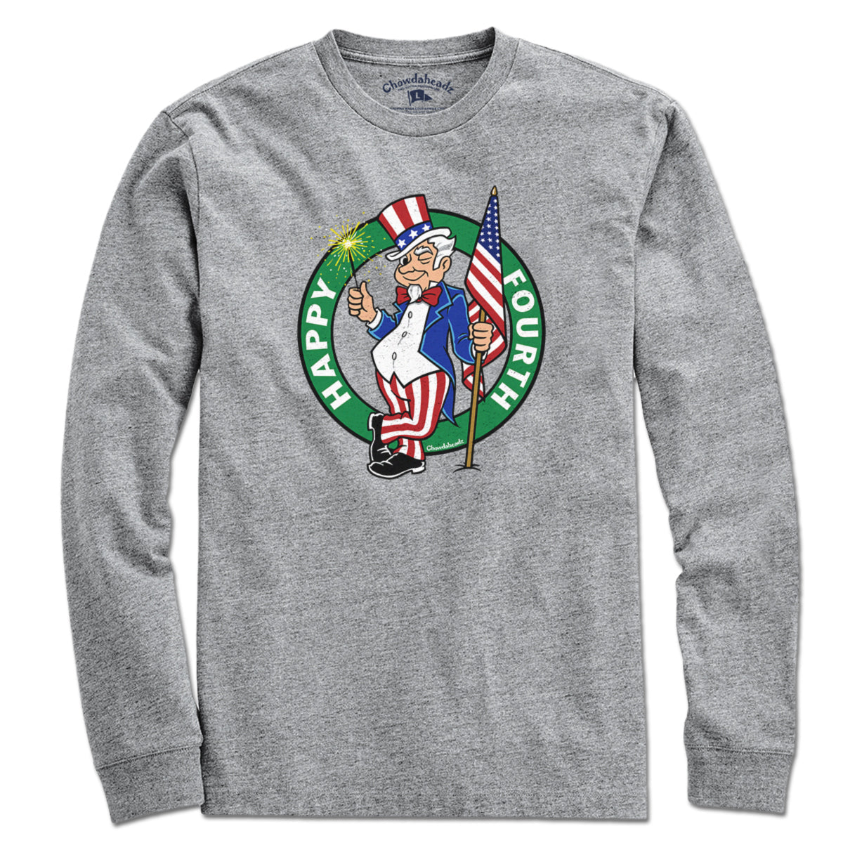 Happy Fourth Uncle Sam USA Circle Logo T-Shirt