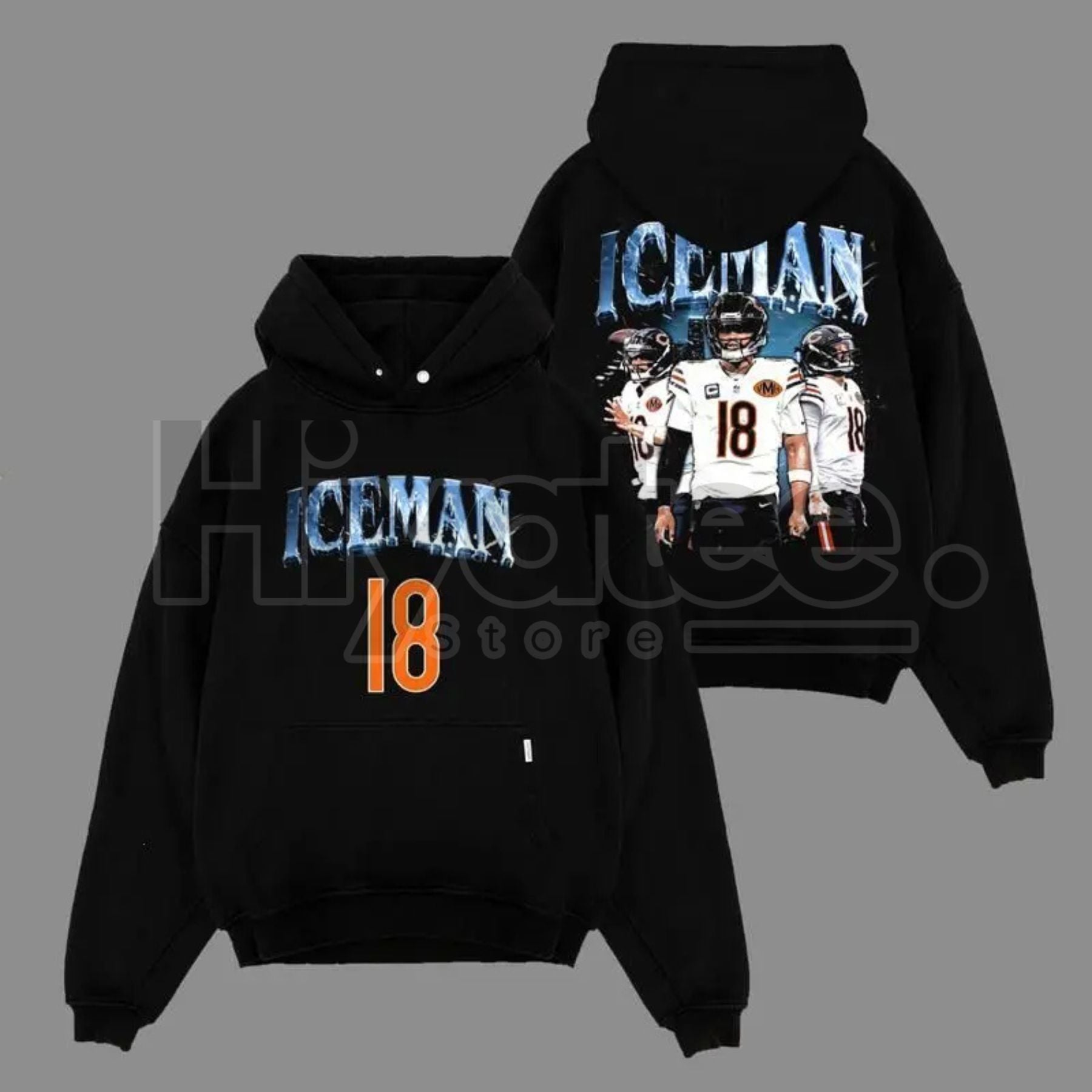 Caleb Williams "Iceman 18" Bears Game Day Hoodie