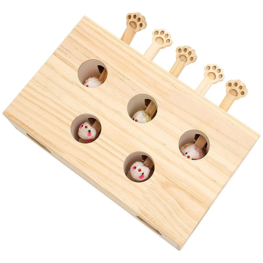 Cat Wooden Whack A Mole Mouse Game Puzzle Toy | ZAKAPOP