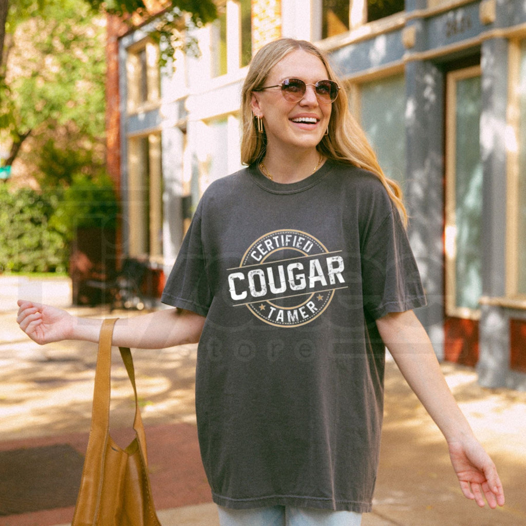 "Certified Cougar Tamer" Funny T-Shirt – Humorous Cougar Costume Tee