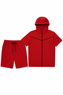 Men’s TechFlex Hooded Zip-Up Short Set