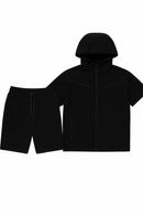 Men’s TechFlex Hooded Zip-Up Short Set