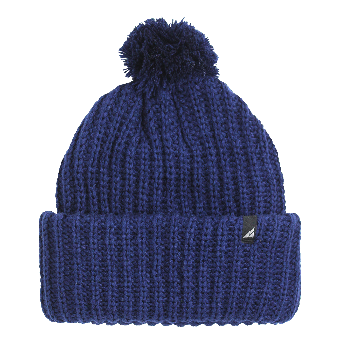 Child Acrylic Ribbed Cuff with Matching Pom Hat