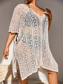 Crochet Tassel Hollow Tie Shawl Cover-up | ZAKAPOP