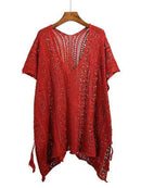 Crochet Tassel Hollow Tie Shawl Cover-up | ZAKAPOP