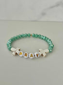 PRAY Mint Faceted Beaded Bracelet | Beautiful Faith-Inspired Jewelry