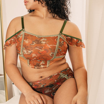 Mushroom Fairy Printed Corset