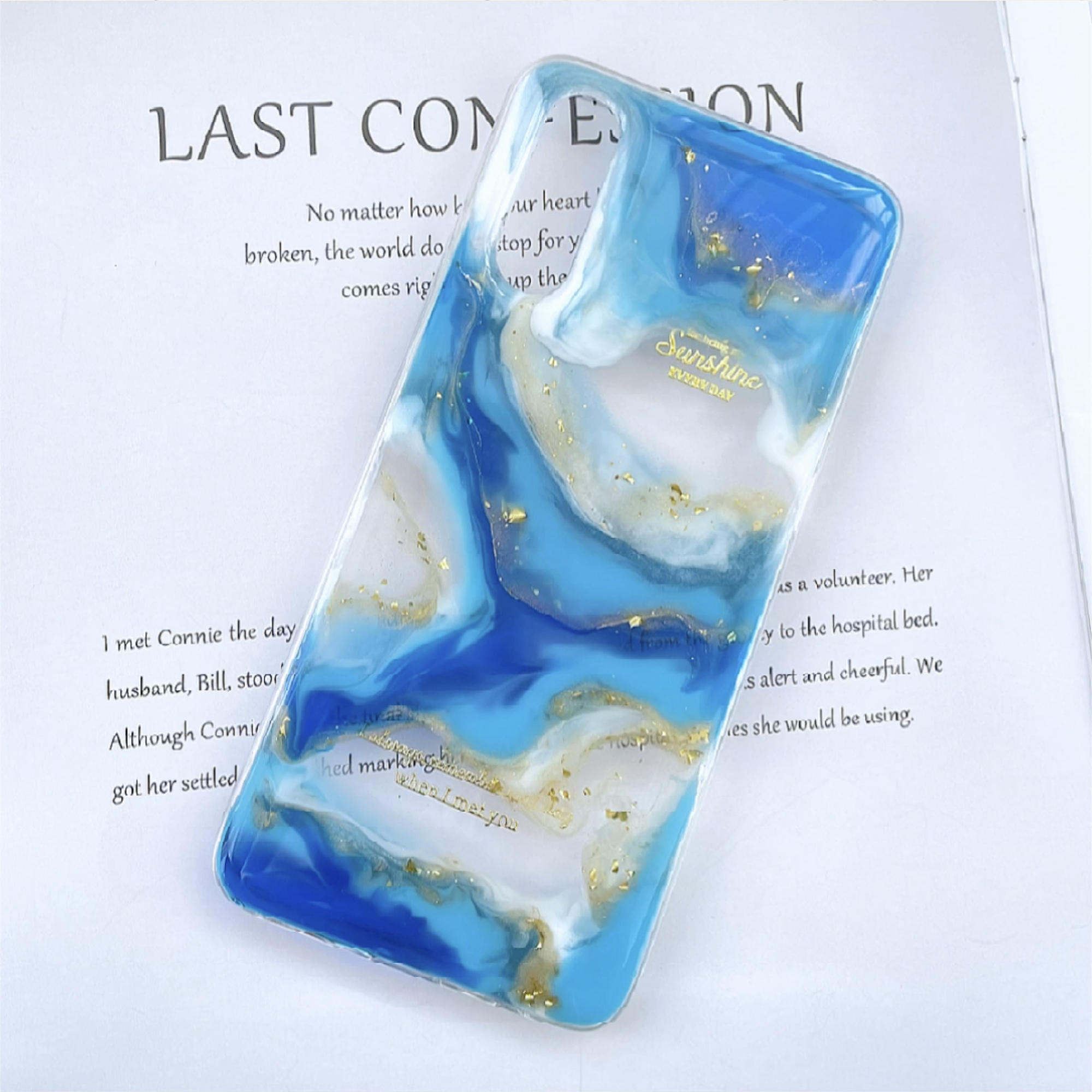Daughter of the Sea - Handmade Blue Ombre Resin Phone Case | ZAKAPOP