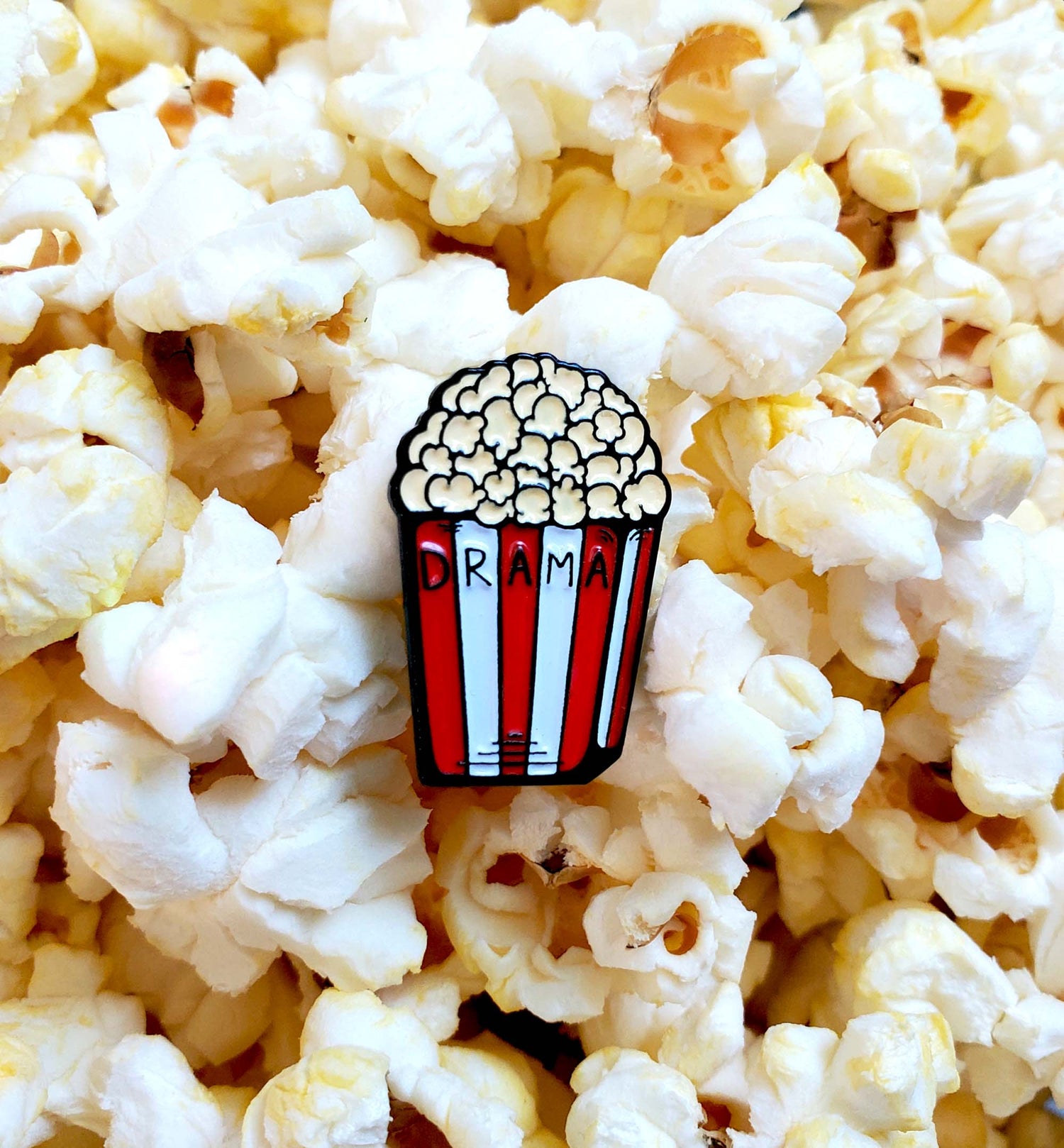 Drama Popcorn Pin