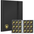 Trading Card Binder 9 Pocket, PU Cover Card Collection Binder for 360 Cards - BLACK