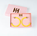 Yellow Hoop Earrings