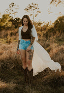Boho Breeze Lace Long Duster