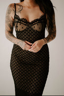 Lauren's Lace Slit Dress