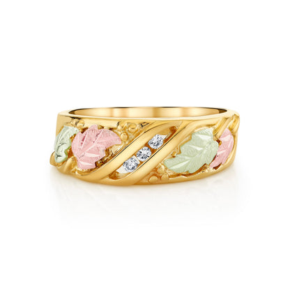 Three Diamond - Black Hills Gold Ladies Ring