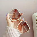 Geometric Frame Fashion Casual Gradient Sunglasses | ZAKAPOP