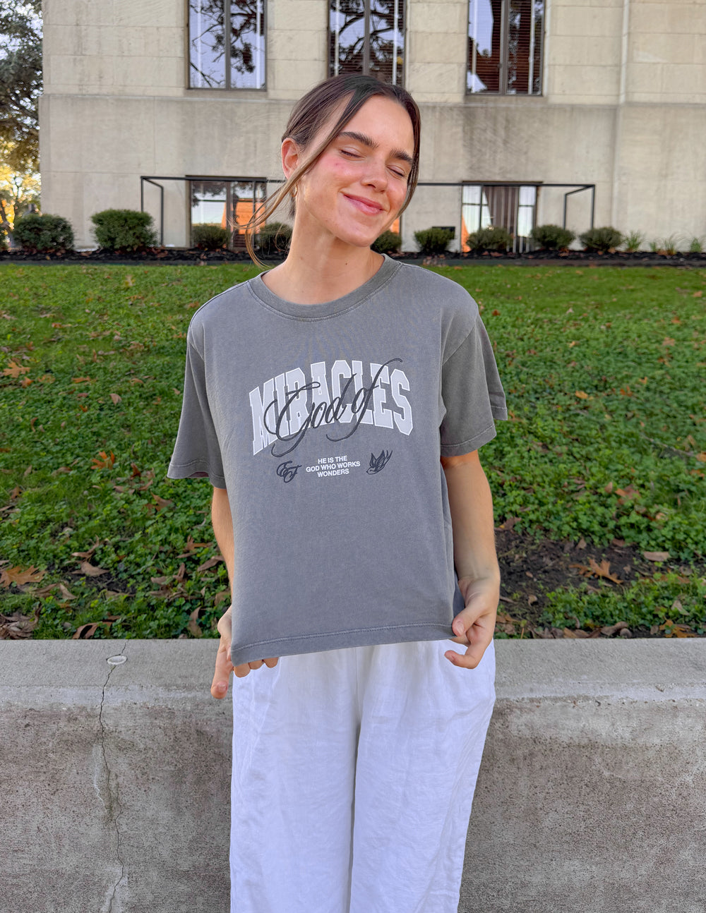 God of Miracles Cropped Women's Tee