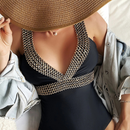 Gold Sequined High-end Sexy Swimwear | ZAKAPOP