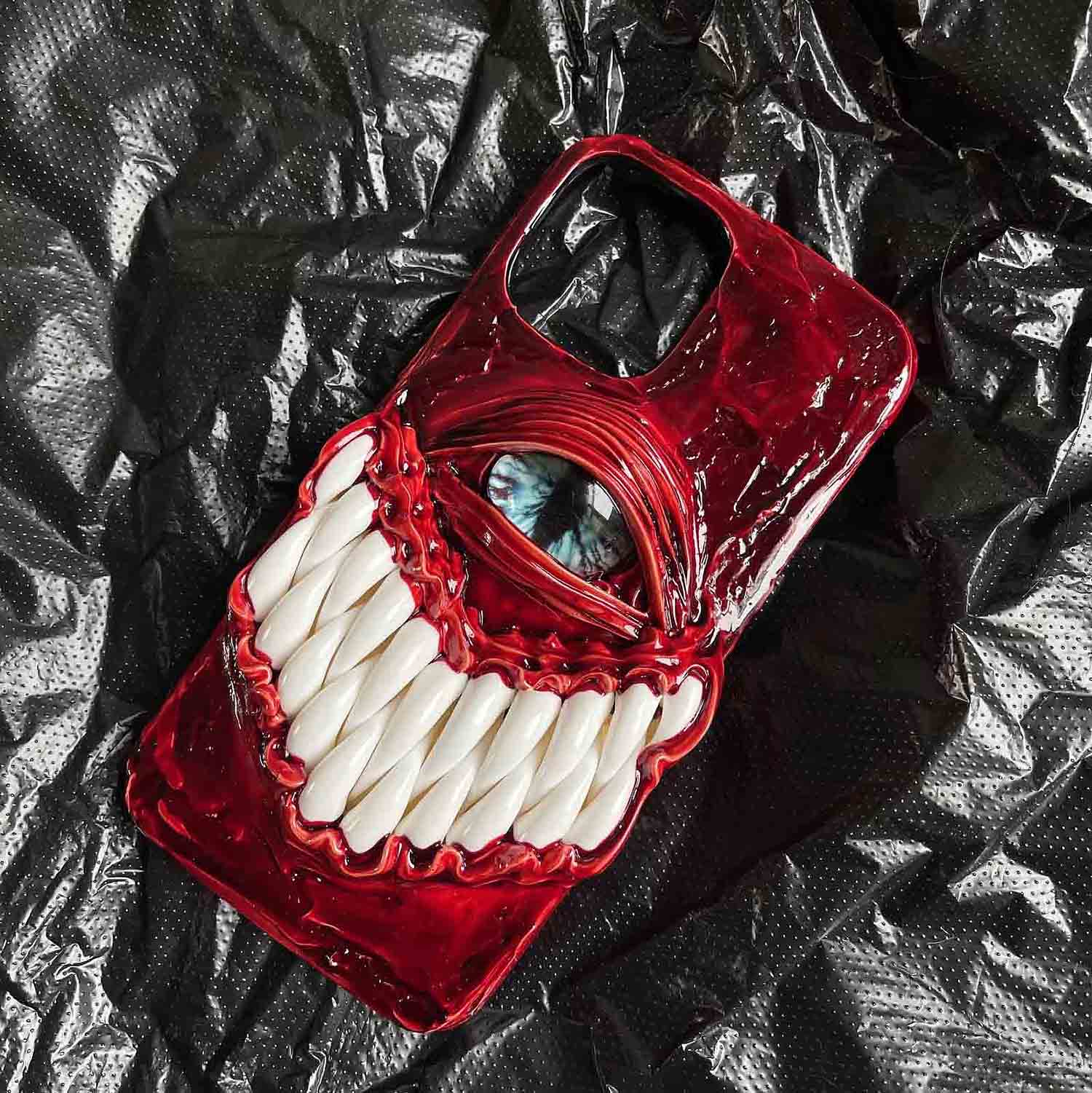 Gothic Devil Eyes And Teeth Handmade Mobile Phone Case( Customizable ) | ZAKAPOP