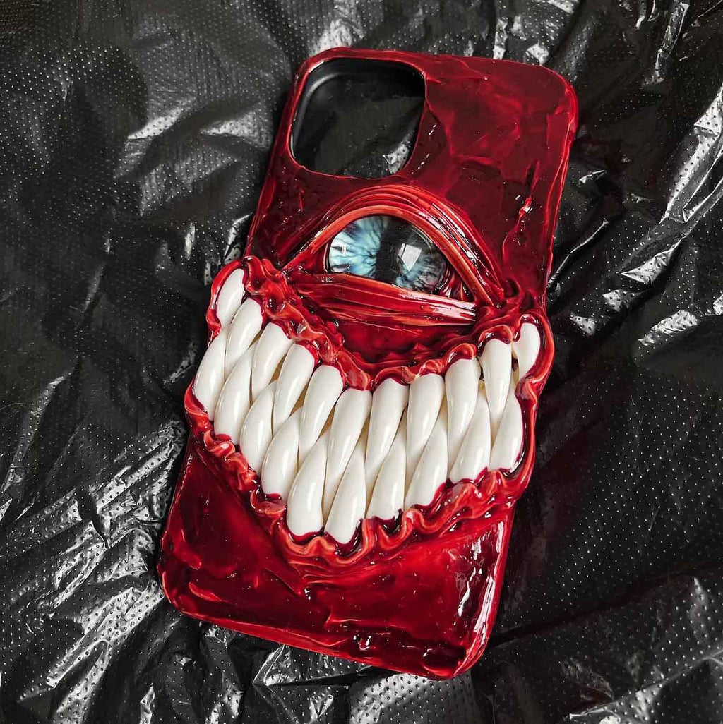 Gothic Devil Eyes And Teeth Handmade Mobile Phone Case( Customizable ) | ZAKAPOP