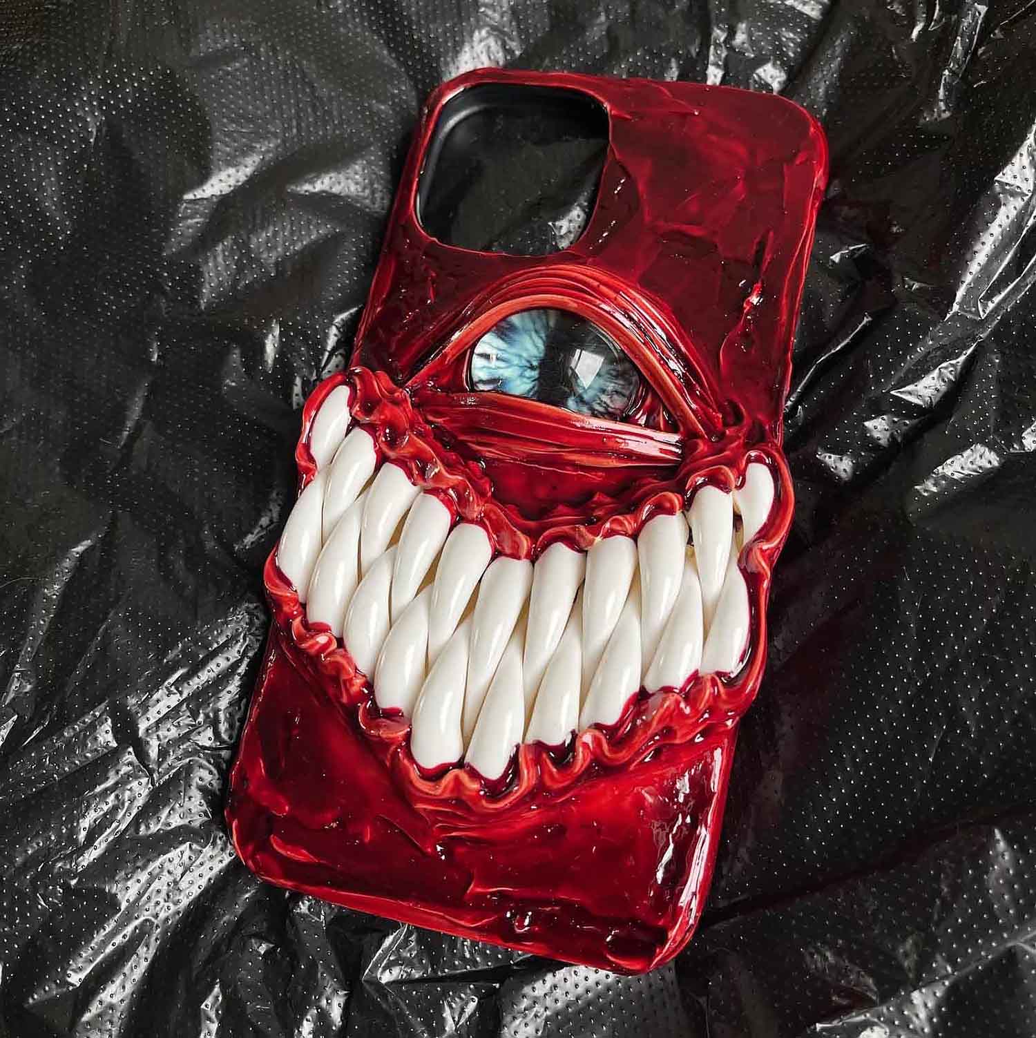 Gothic Devil Eyes And Teeth Handmade Mobile Phone Case( Customizable ) | ZAKAPOP