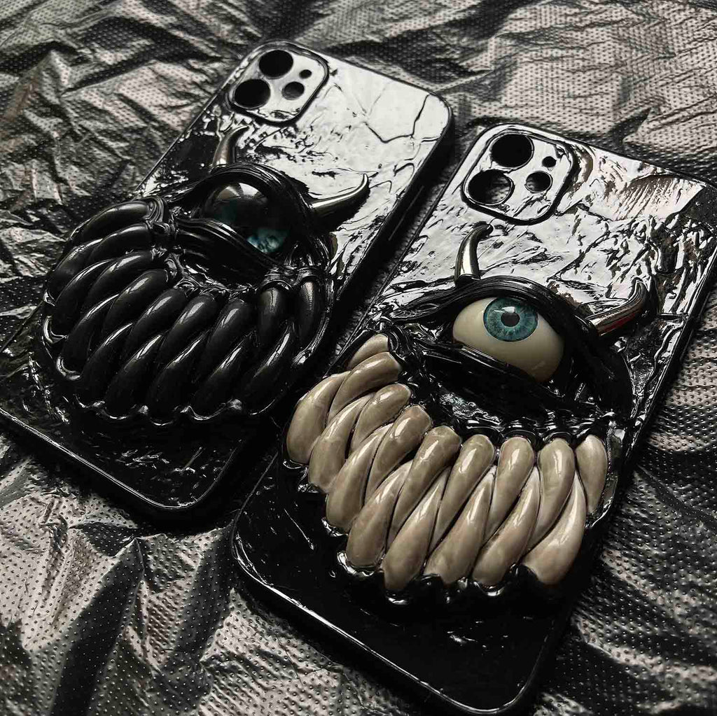 Gothic Devil Eyes Horns Handmade Mobile Phone Case( Customizable ) | ZAKAPOP