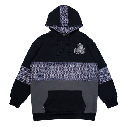 Isomatrix Black Gray Tall Pullover Hoodie
