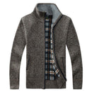 New Autumn Winter Jacket Men Warm Casual Slim Fit Fleece Jacket Elegant Jackets For Men Warm Soft Sweater Solid Jackets Casual Business Men Clothing Lightweight Hooded Jackets