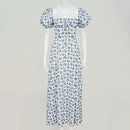 Summer Women Puff Sleeve Floral Printed Dress,Long Dresses,Woman Clothing,Dress Women,Women's Elegant Dresses,Sexy Costume Women
